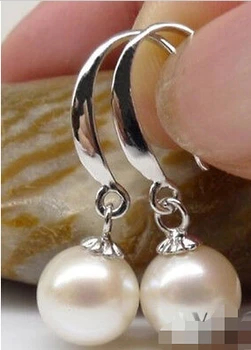 

ry00881 SOUTH SEA WHITE PEARL EARRING PAIR OF 11-12MM HUGE PERFECT ROUND