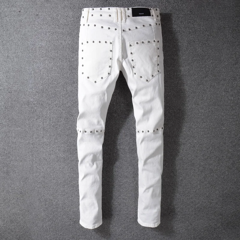 Metal Rock Punk Rivet Spike Pants a10