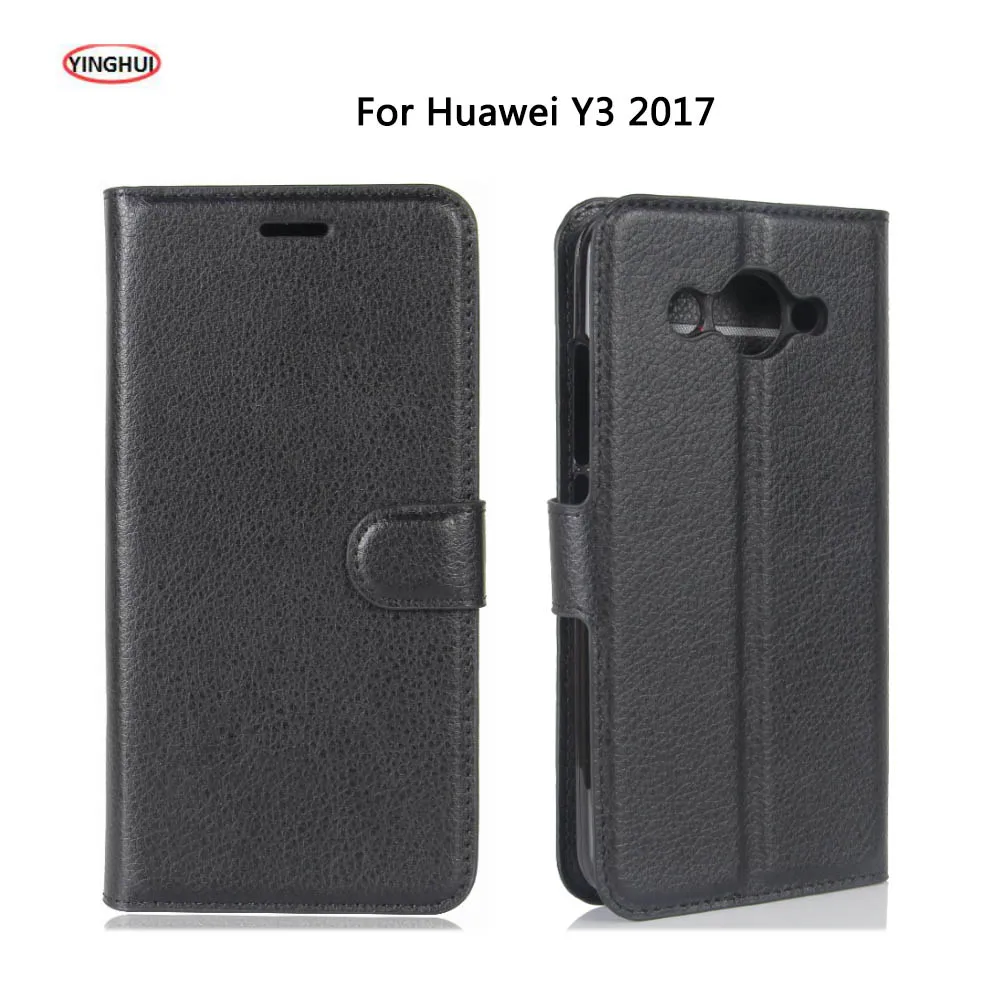 HUDOSSEN для Huawei Y3 2017 чехол роскошный Флип кожаный мобильного телефона аксессуары