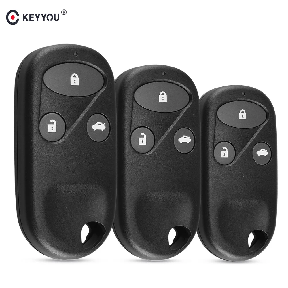 

KEYYOU 3 Button Car Remote Key Shell For HONDA ACCORD CITY FIT ODYSSEY CRV Auto Keyless Entry Key Fob Case