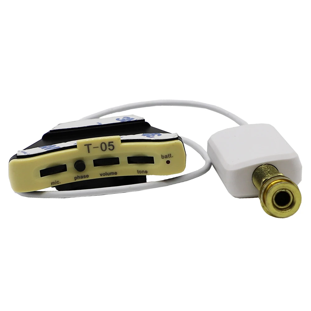 

Soundhole Guitar Pickups T-05 Microphone Equalizer Piezo Pickup Adjustment for Acoustic Guitar Black Accessories Parts Pick Up