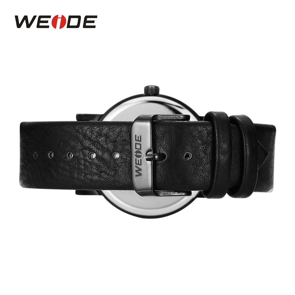 WEIDE Hot Clocks Quartz Movement Analog Sport Watches Leather Strap Military Black Dial Wrist Watches Relojes De Hombre for Man