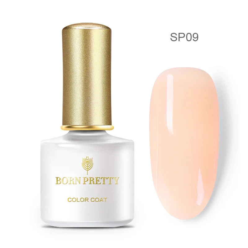 Гель-лак серии BORN PRETTY Jelly 6 мл, гель для ногтей розового и серого цвета, полупрозрачный, впитывающий УФ светодиодный Гель-лак для ногтей - Цвет: BP-SP09