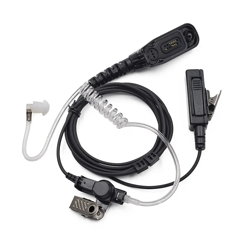 FBI Headset Acoustic Tube Earpiece PTT Headphone For Walkie Talkie Motorola CB Radio DP4601