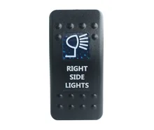 WATERPROOF IP68 Marine Grade Car Boat RV 12v/24v Blue Led 5 Pin on-off SPST RIGHT SIDE LIGHTS Rocker Switch