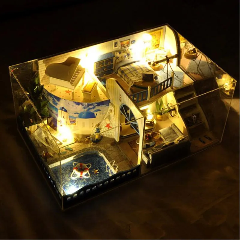 

Sylvanian Families House Miniature DIY Dollhouse with all Doll House Accessories Creative Valentines Day Juguetes Brinquedos