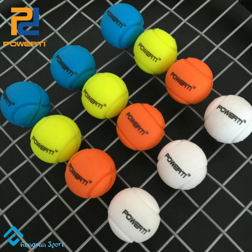 

POWERTI 8pcs/pack Ball Tennis Vibration Dampener Reduce Shock for Sport Tennis Racket Damper 4 colors
