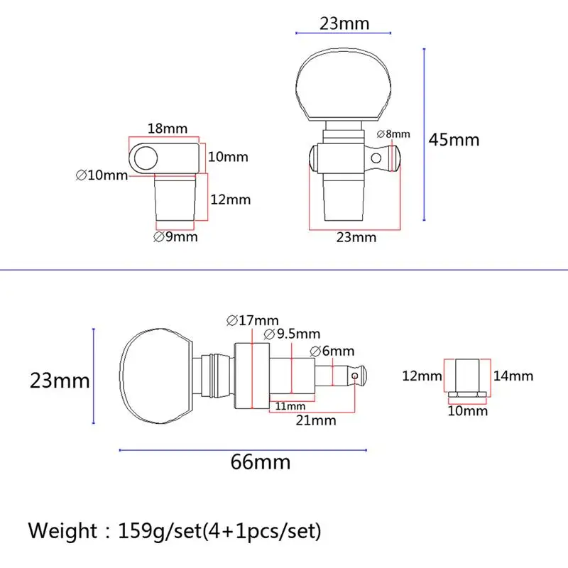 Струнные банджо машинные головки колышки Тюнеры ключи зацепленные ключи настройки(хром