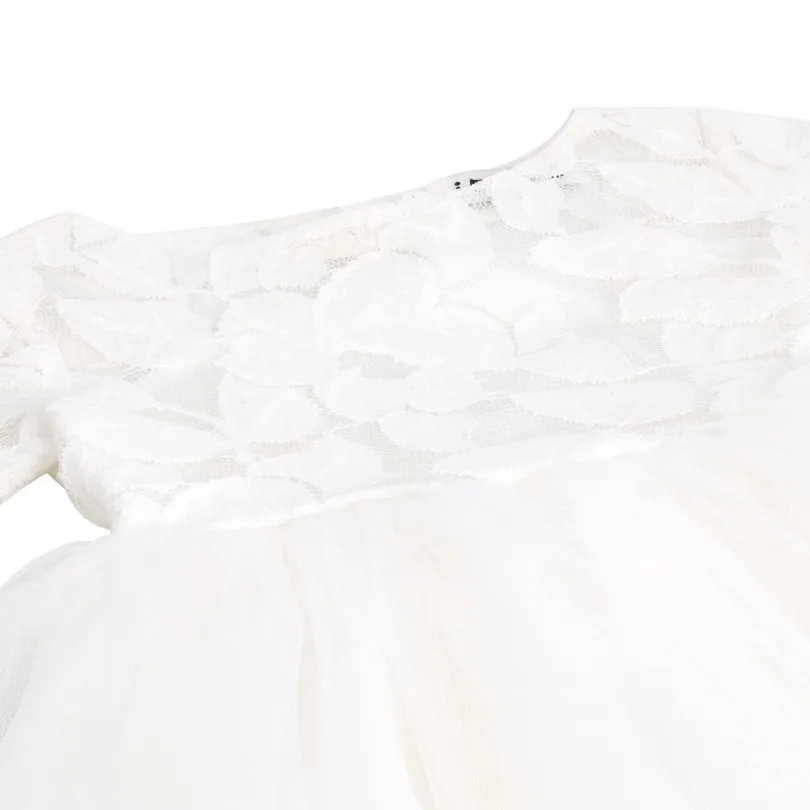 Tiaobug белого цвета для девочек в цветочек платье принцессы для конкурса красоты Свадебная вечеринка; платье на день рождения, платье для первого причастия бальное платье Платье с кружевными цветами для девочек