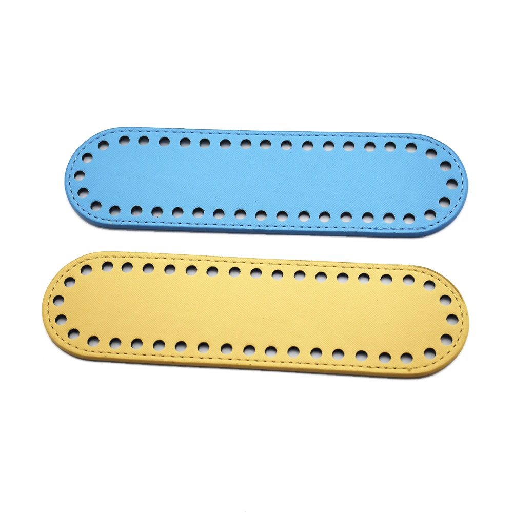 

3pcs 22x6cm Bottoms Leather for Bag Handmade Diy Accessories Women handBag Long Bottom with Holes leather bag bottoms 2019 new