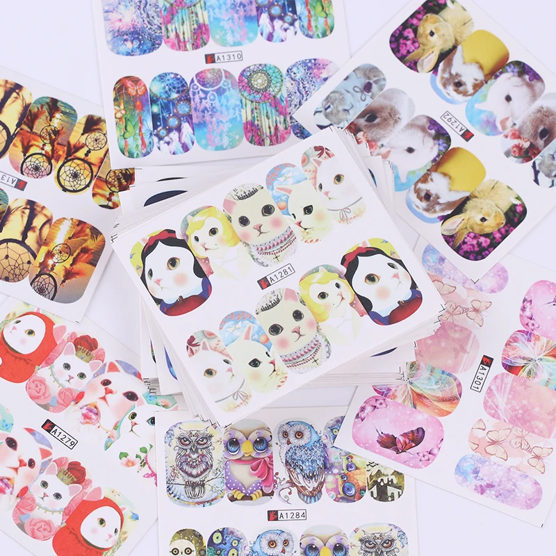 

50sheets Nail Water Transfer Sticker Dream Catcher Animal Nail Art Decals Beautiful DIY Decor Temporary Tattoos