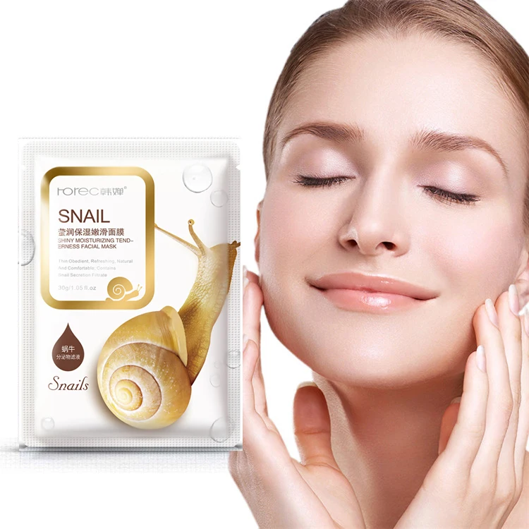 snail face mask skin extract snail  beauty korean skin care Whitening Depth Replenishment Moisturizing Oil-control Anti-Aging