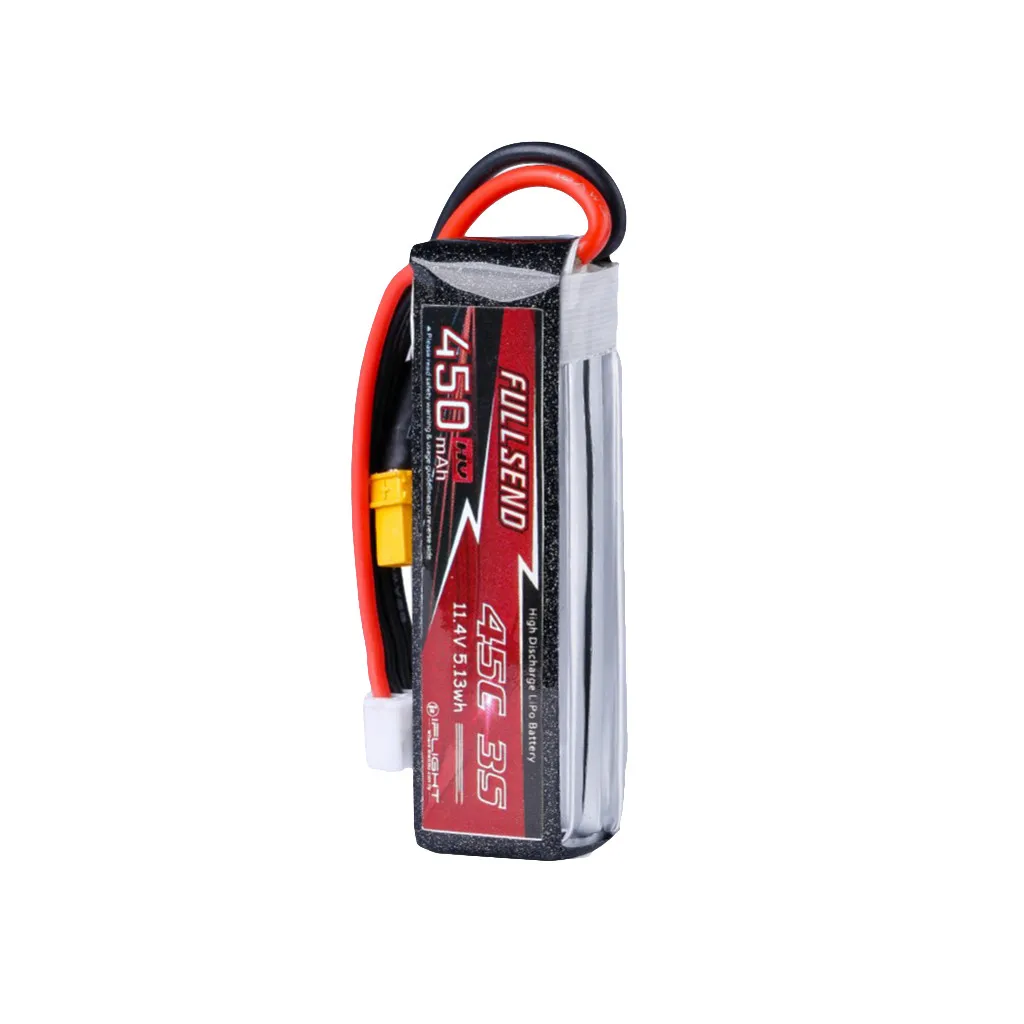 IFlight FULLSEND 3S 450mAh HV 45C Lipo аккумулятор XT30Plug для гоночного дрона FPV|Детали и аксессуары|