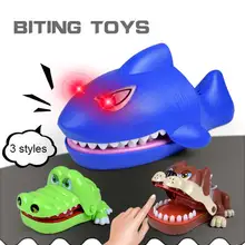 Бульдог крокодил, акула рот стоматолога укуса палец игра Забавный кляп игрушка для детей дети играть игрушки M09