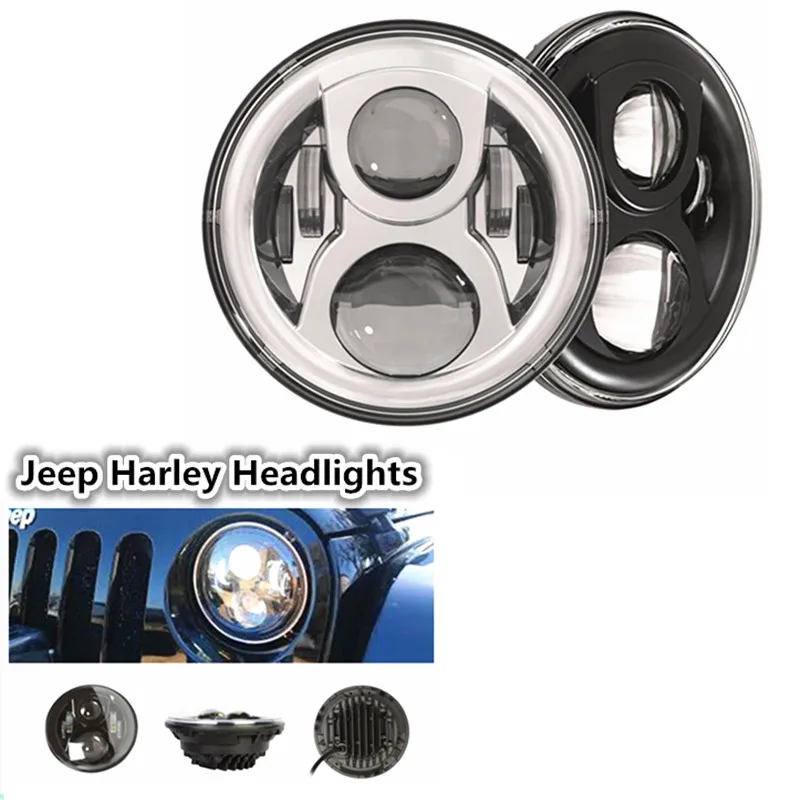 7 inch Round Driving LED Spot light Headlight High Low Beam Headlamp for JeeeP Wrangler Jk Tj Fj Hummer H1 & H2 Harley Davidso 7 inch Round Driving LED Spot light Headlight High Low Beam Headlamp for JeeeP Wrangler Jk Tj Fj Hummer H1 & H2 Harley Davidso