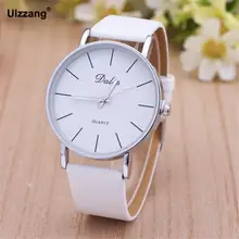 1 pcs/lot Haute Qualité Classique Dalas Marque En Cuir Argent Bracelet En Acier Montres Femmes Robe Montre Dames Quartz Montre Noir Blanc