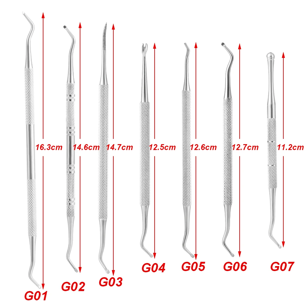 1 шт. профессиональный двойной серебряный желобок, корректор пальцев, толкатель для кутикулы из нержавеющей стали, инструмент для удаления омертвевшей кожи, маникюрные инструменты для ногтей