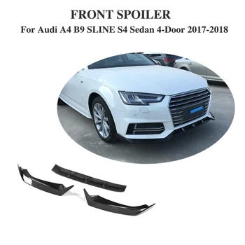 

For Audi A4 B9 SLINE S4 Sedan 4 Door 2017 2018 Carbon Fiber / FRP Car Racing Front Bumper Lip Spoiler Car Accessories