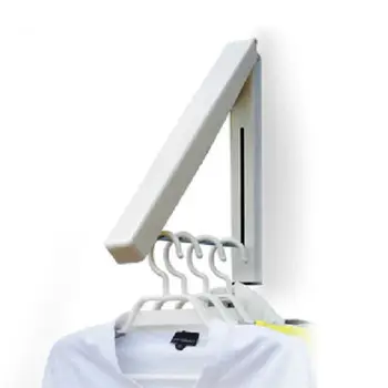 

Stainless Folding Wall Hanger Mount Retractable Clothes Indoor Hangers Bathroom Accessories Wall Hook