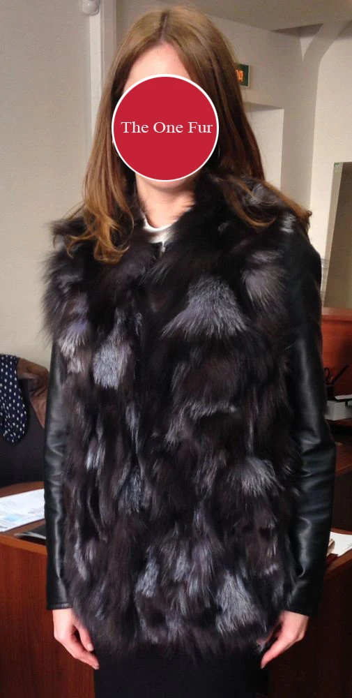 Low! Genuine fox fur vest women's long fox fur jacket winter fox fur coat OEM/Retail/Wholesale/free shipping TF0397