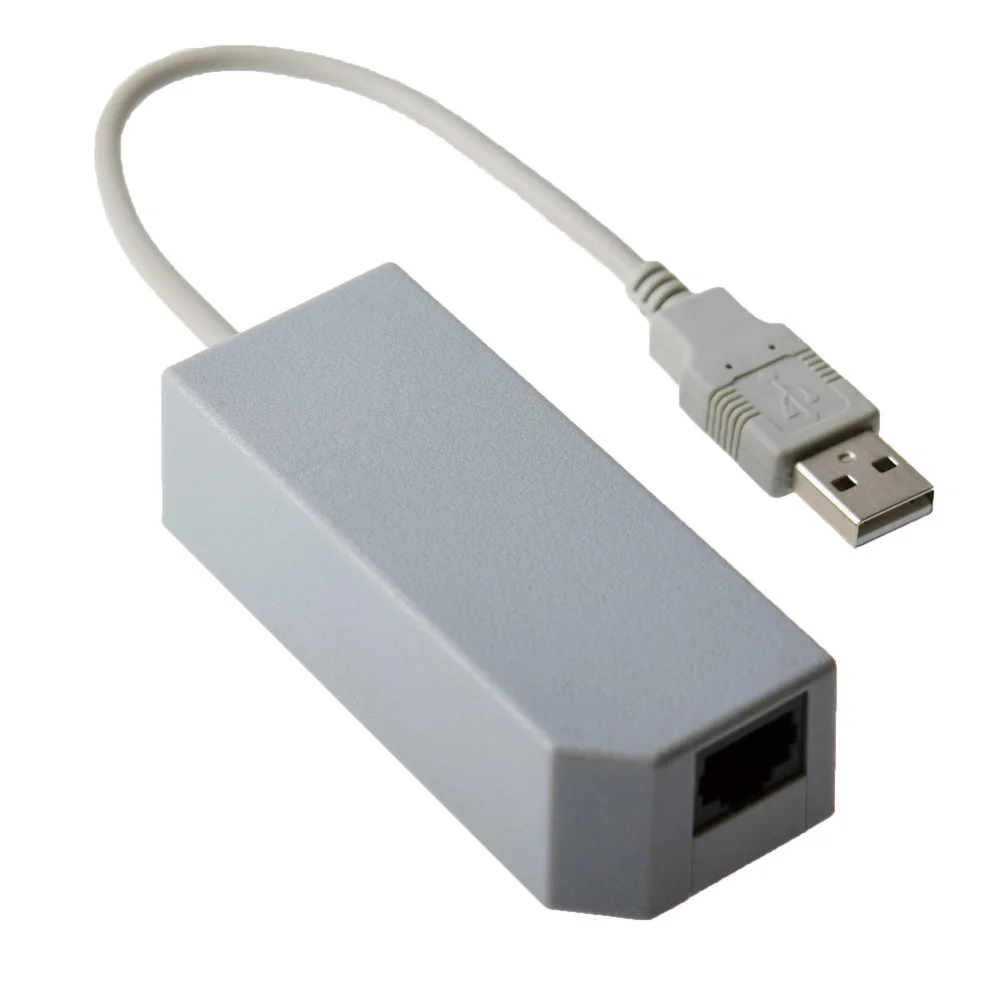 Hot USB Lan Adapter Network Adapter Connector USB for Wii U / for Wii Grayin