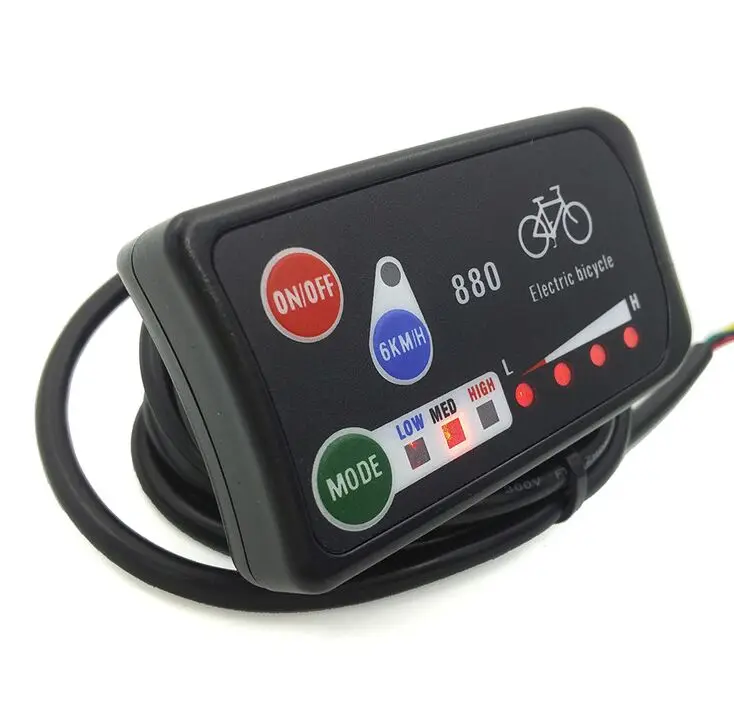 Free shipping 24V 3-speed PAS LED Control Panel//Display Meter-890 for Ebike