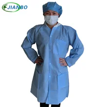 Одноразовый лабораторный халат лабораторный толстый нетканый материал SMS Рабочий Комбинезон Чистая комната Синий пылезащитный Рабочая одежда