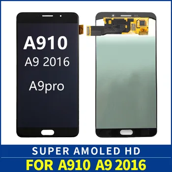 

Original Super AMOLED For SAMSUNG GALAXY A9100 LCD A9 Pro 2016 A910F Display Touch Screen Digitizer Assembly A910 LCD