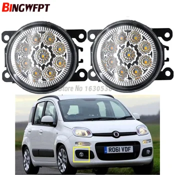 

2x Super Bright 12V Car styling 90MM LED Fog Light white yellow H11 Fog Lamp For Fiat Punto Evo Sedici 500L Panda