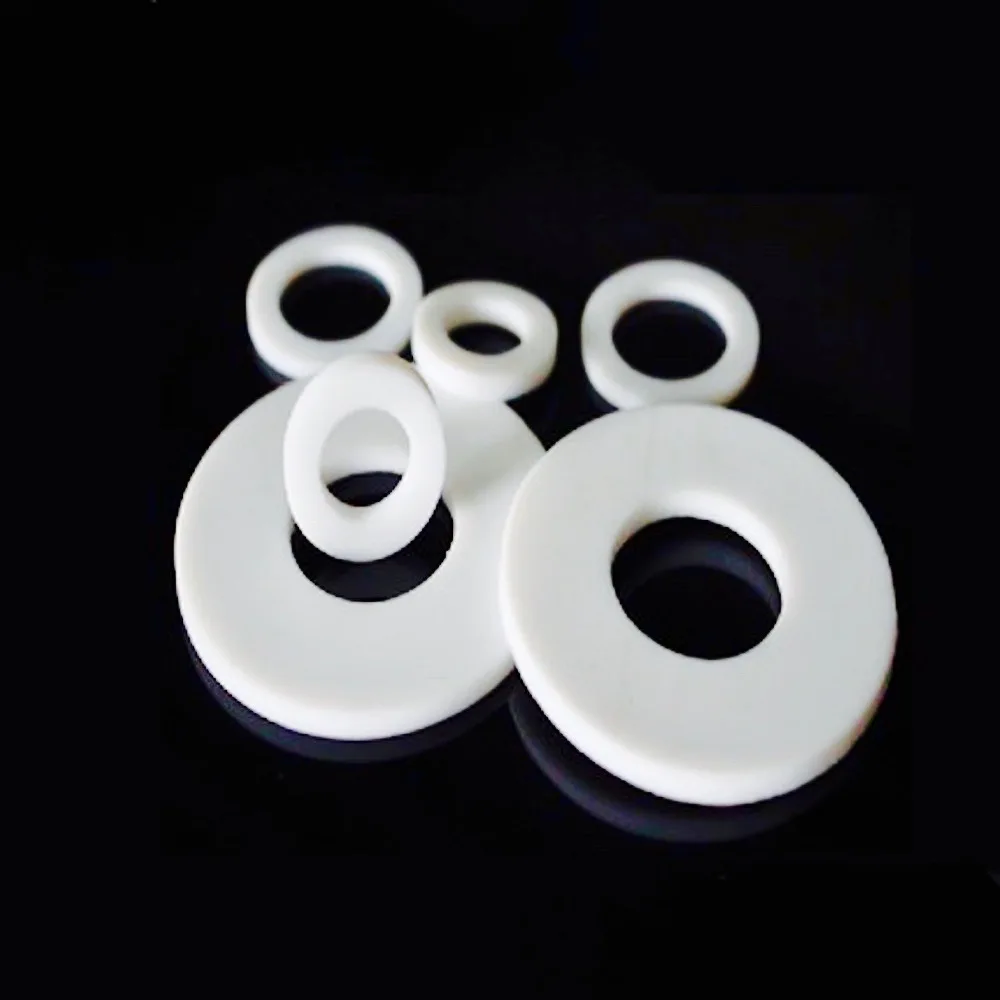 Custom Made 20x Flat PTFE Teflon Fasteners 2 inch Washers Insulation