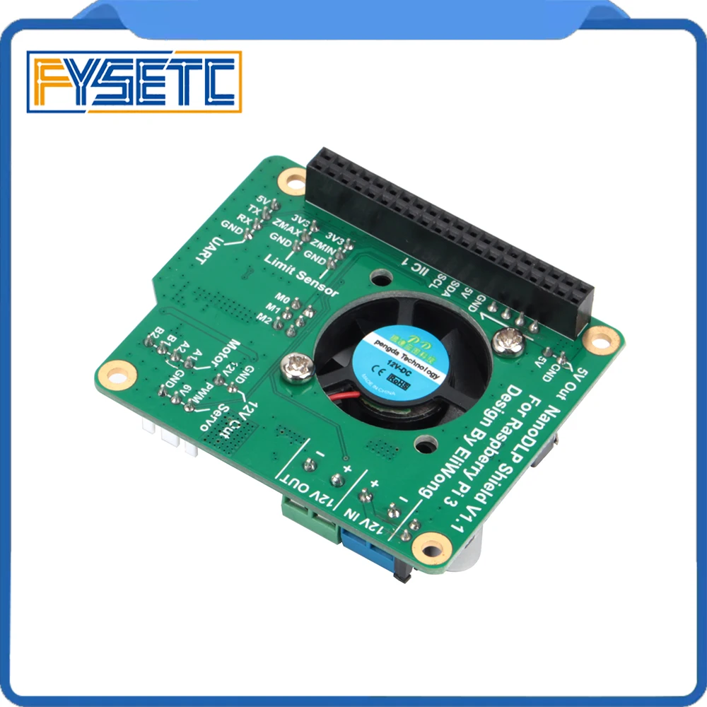 Плата расширения NanoDLP Shield V1.1 с управлением DRV8825 MOS для Raspberry Pi 3B 2 шт.|Детали и