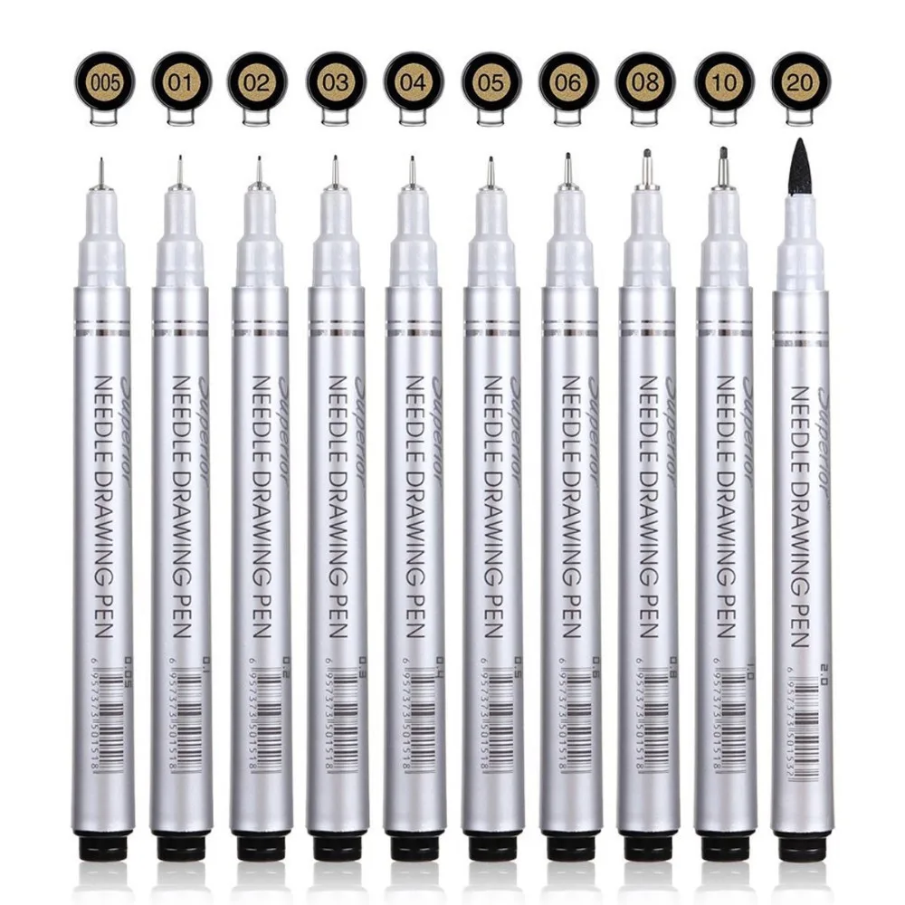 

Professional Sketch Micron Pen Needle Drawing Pen Fine Liner Drawing Manga Anime Marker New Art Markers Brush Pen