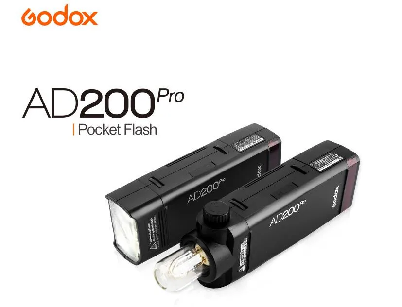 Godox AD200 Pro AD200Pro 200Ws 2,4G Вспышка стробоскоп 2900mAh батарея голая лампа Speedlite френель головка для DSLR вспышка для фотоаппарата