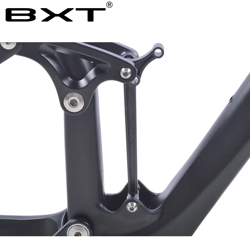 Top 2018 BXT new 29erFull Suspension MTB Bicycle Carbon frame 29er plus boost suspension frame 148*12 mountain bike frameset 5