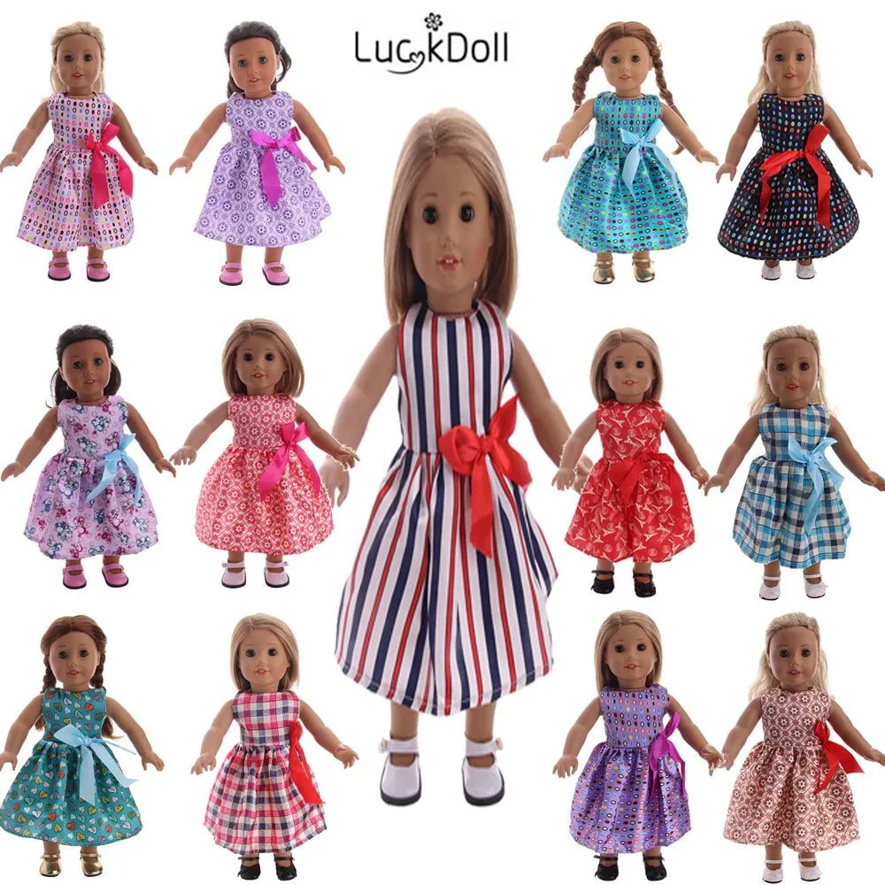 Новинка от Luckydoll вечернее платье из шелковой ткани подходит для 18 дюймовых