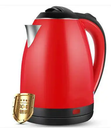 Электрический чайник 304 нержавеющая сталь анти-горячий электрические чайники - Цвет: Красный