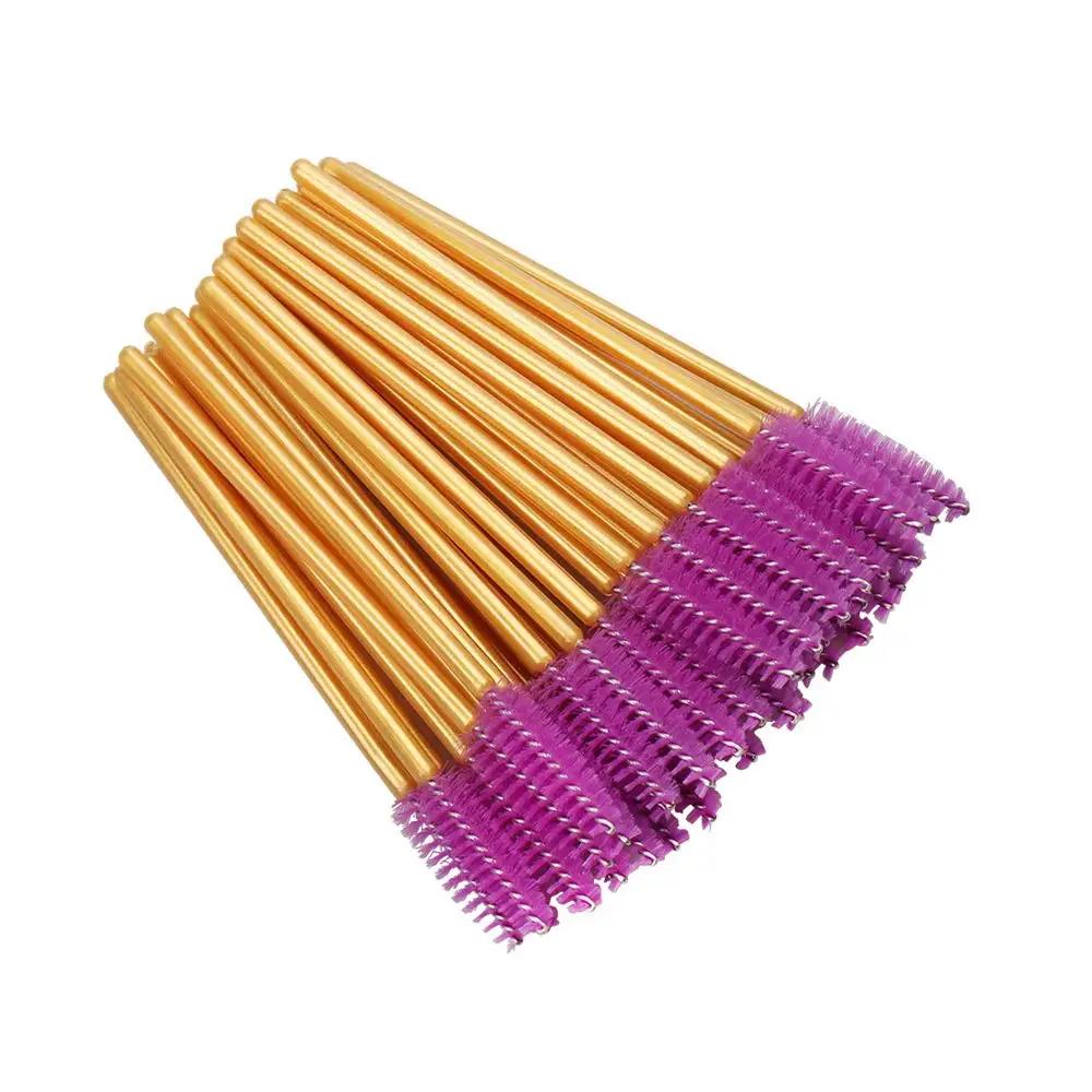 300PCS/lot Eyelash brushes Makeup brushes Disposable Mascara Wands Applicator Spoolers Eye Lashes Cosmetic Brush Makeup Tools - Handle Color: Фиолетовый