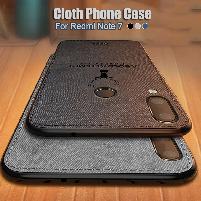 

Case For Xiaomi redmi note 7 Cases For Xiaomi Redmi Go 7 7A Note 7 Soft Fabric TPU Silicone Bumper Back Cover on redmi7 a note7