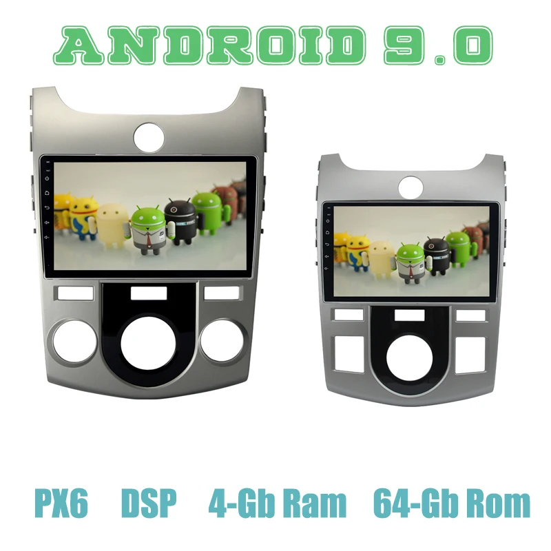 

9" IPS px6 Android 9.0 Car GPS Radio Player for Kia Cerato Nazao Forte with DSP 4+64GB Auto Stereo Multimedia