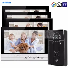 DIYSECUR 9inch Video Record Photograph Video Door Phone Doorbell Waterproof HD RFID Camera Home Security Intercom