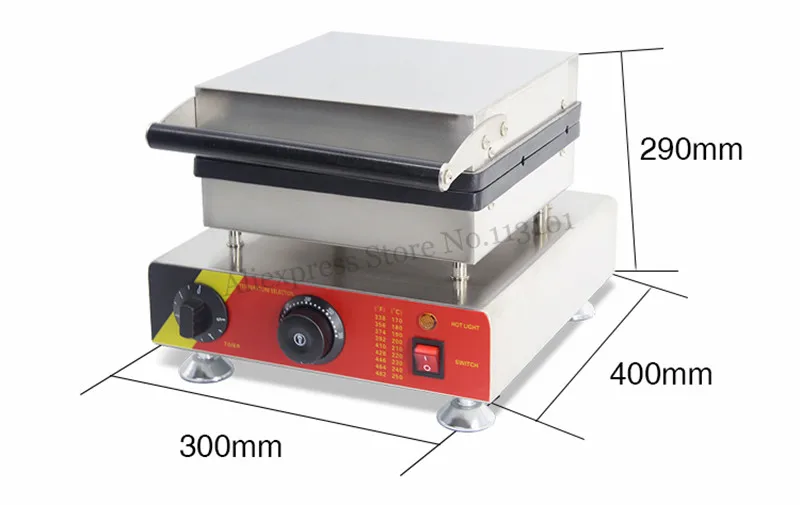 Электрический круглый вафельный машина 4 формы Нержавеющая сталь 110 В 220 В 1500 Вт для ресторана закуски Street