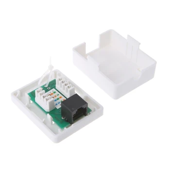 

Cat6 RJ45 8P8C UTP Unshielded Single Port Desktop Mount Box hyq