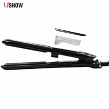 USHOW керамические паровые утюжки для выпрямления волос плоский утюжок для выпрямления волос с функцией пара
