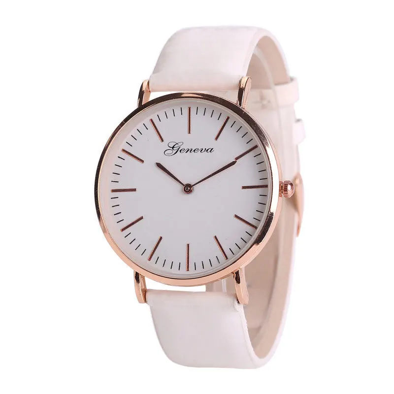 

New Pattern Fashion Concise Scale Sensing Discoloration Ma'am Wrist Watch Two Needle Lovers Quartz Student Wrist Watch