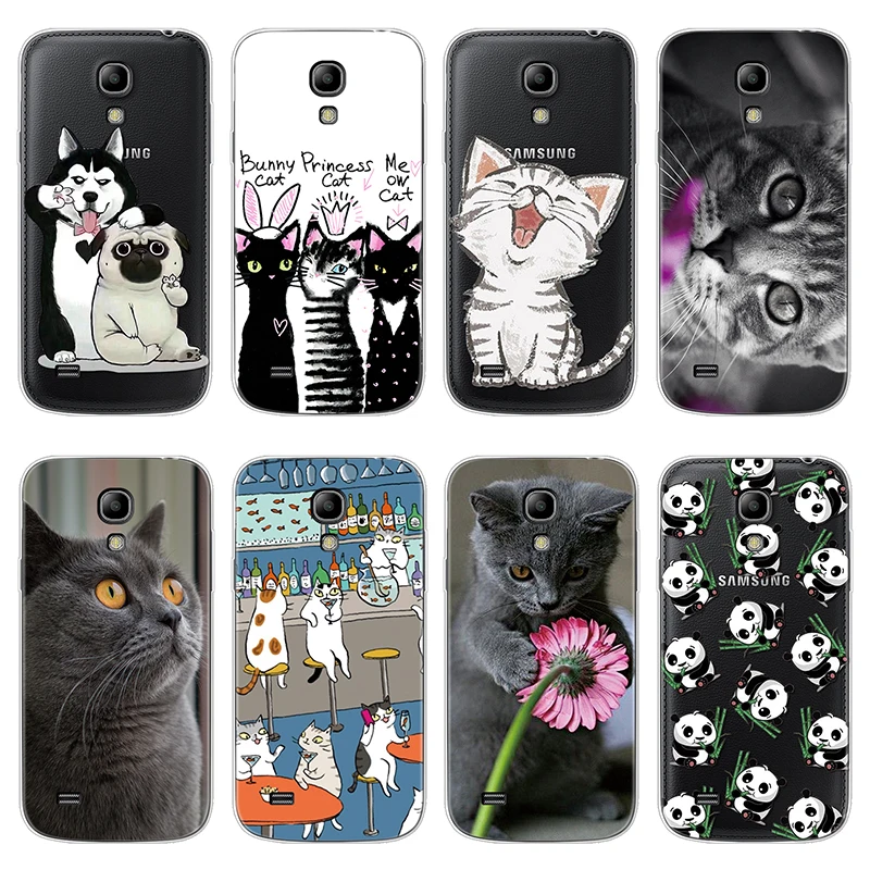

Cartoon Cat Soft TPU Case For Coque Samsung Galaxy S4 Mini Case Silicon For Samsung Galaxy S4Mini S 4 Mini Cases Back Cover