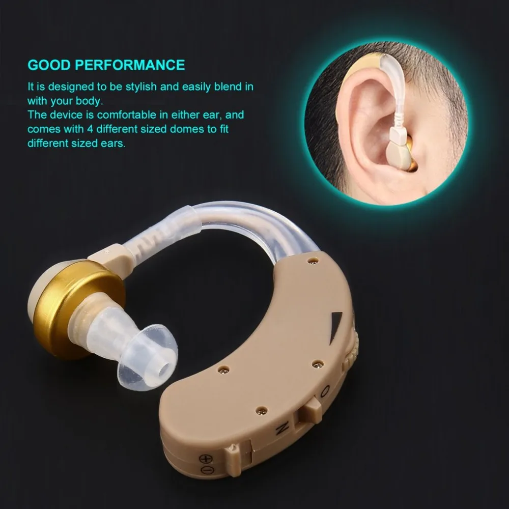 

Ear Hearing Aid Kit Adjustable Behind Ear Sound Amplifier Sound Enhancer F-188 Freeshipping 2018 SELLING