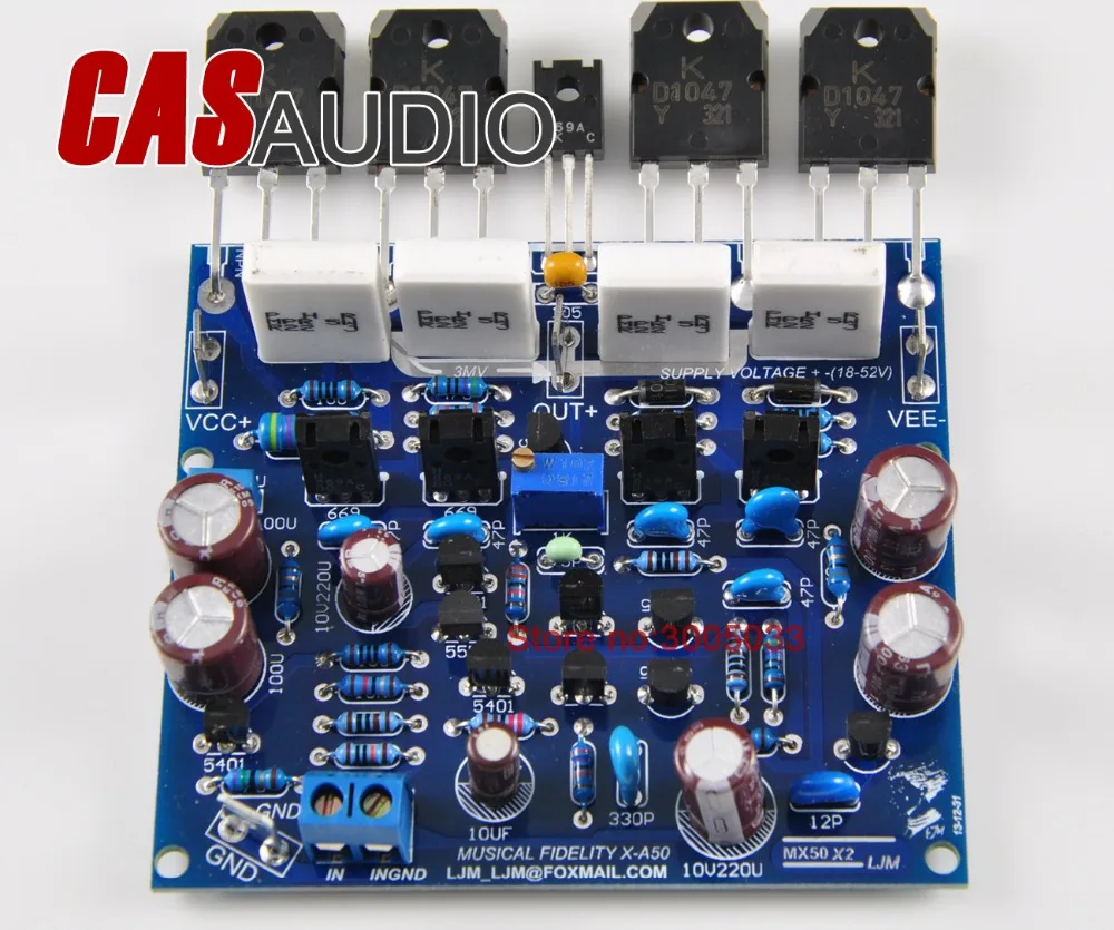 

LJM MX50X2 2pcs MX50 Class AB 100W+100W Power Amplifier Borad Finished