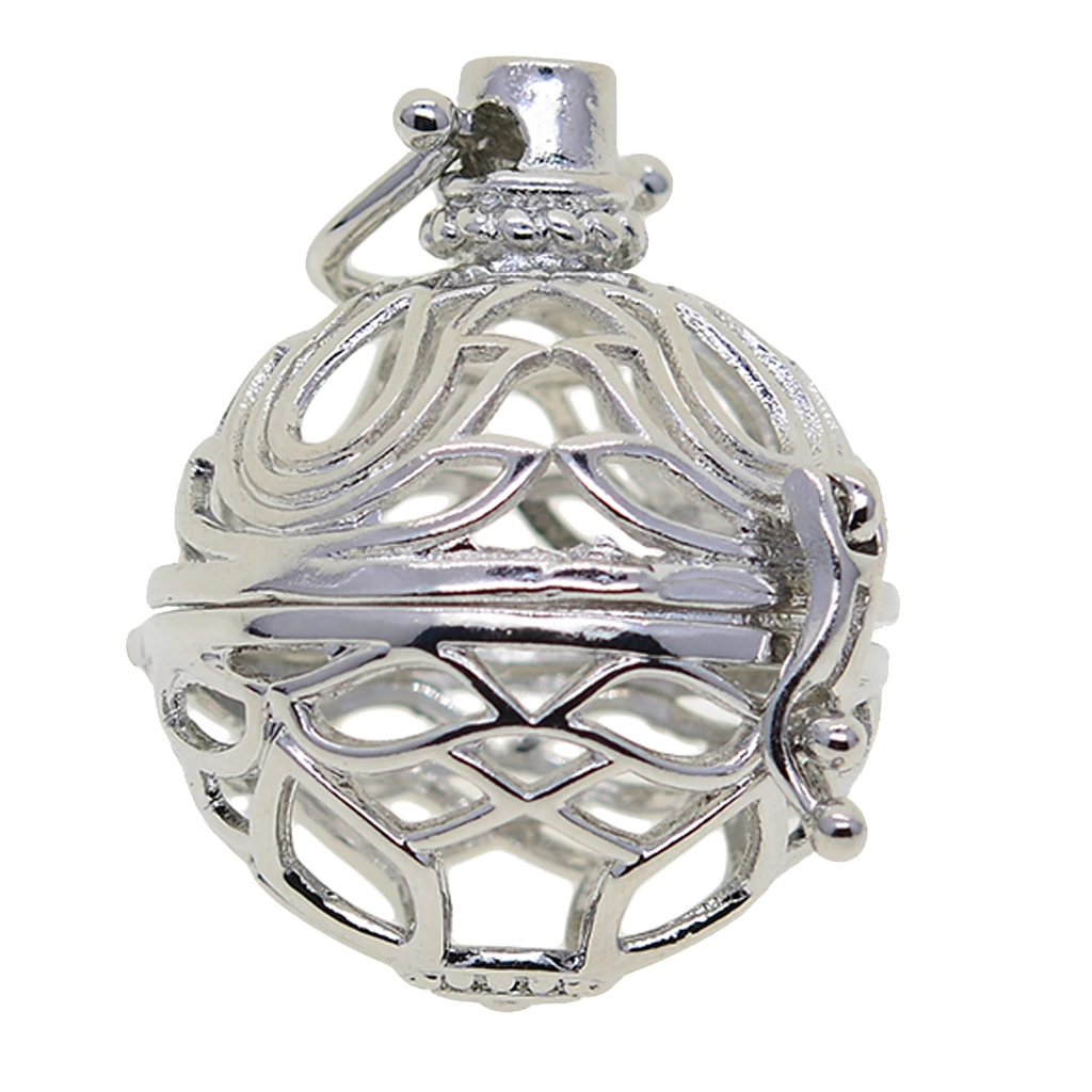 Blank Pearl Beads Cage Pendant Charms Memory Locket Pendants Settings for DIY Necklace Bracelet Earrings Jewelry Making