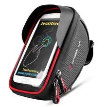 Waterproof Bicycle Front Bag MTB Road Bike Top Tube Frame Handlebar Touch Screen Bag 6 inch Cycling Pouch phone BagTouch screen cbr outdoor cycling bike touch screen top tube bag black grey