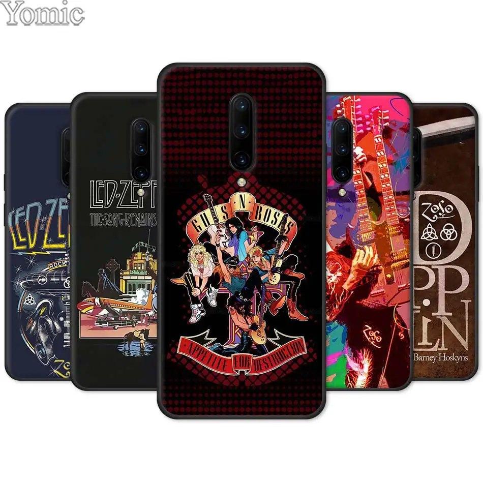 

Phone Case for Oneplus 7 7 Pro 6 6T 5T Soft TPU Case for Oneplus 7 7Pro Black Silicone Cover Shell Rock Band Led Zeppelin